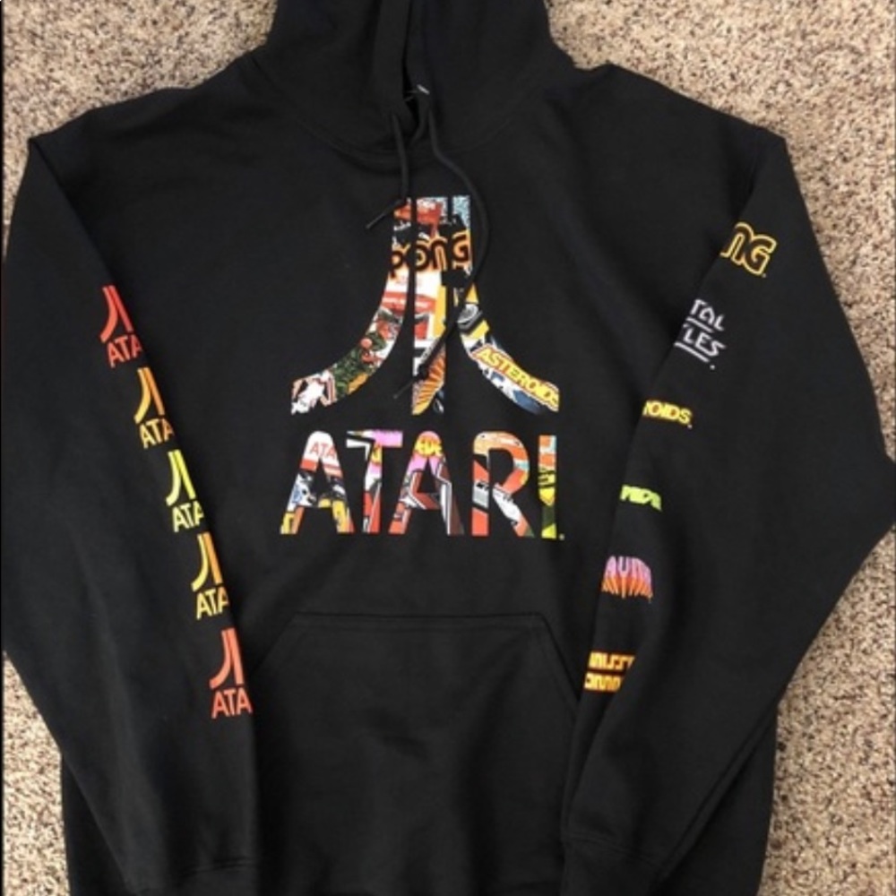 Atari Men's Black Sweatshirt Hoodie